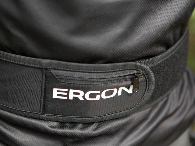 The hip belt of the Ergon BP1 Protect in the close-up.