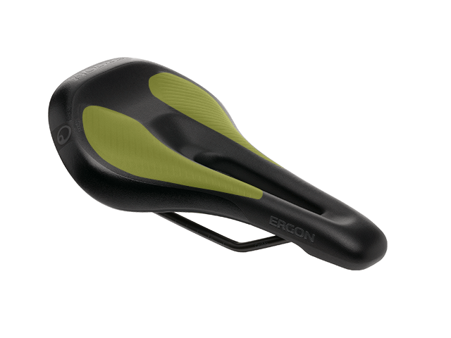 Ergon SM E-Mountain Women saddle with special Orthocell inlays.