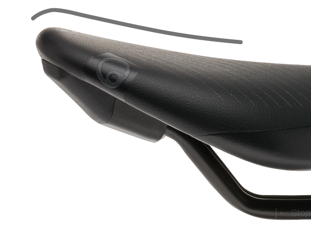 Ergon SR Men saddle with supporting ramp in the rear of the saddle