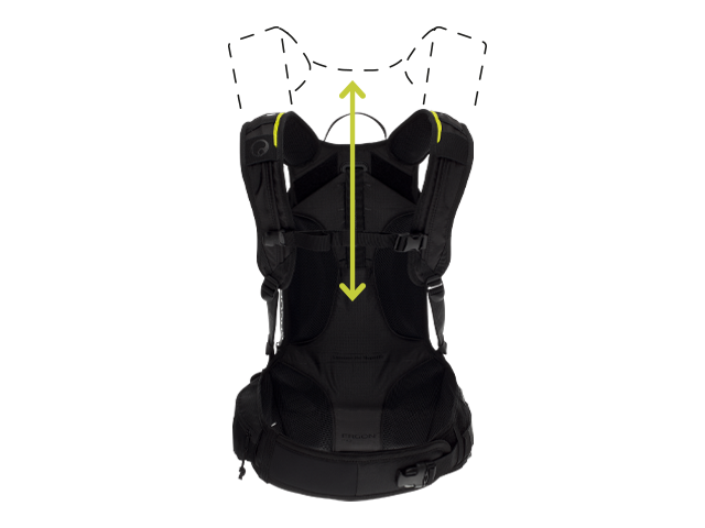 Ergon BA2 backpack with 4-way adjustable carrying system.