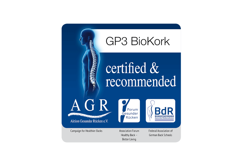 GR quality seal for Ergon grip GP3 BioKork.